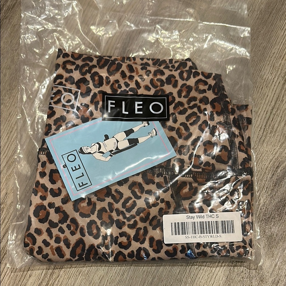 FLEO Stay Wild THC small Leopard Print shorts